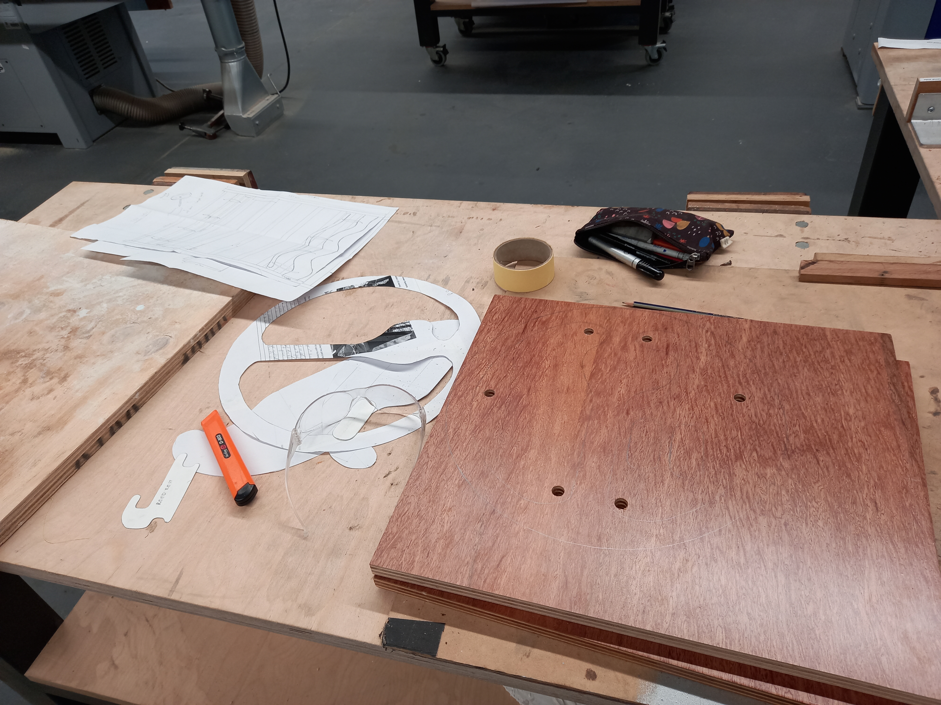 weaving loom side view